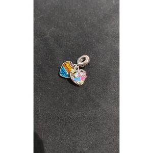 Sterling & enamel Lilo & Angel bracelet charm